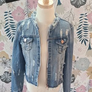 Girls sz M jean jacket